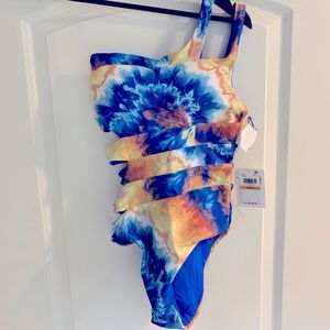 Becca - Reversible 1 shoulder, 1 piece swimsuit.